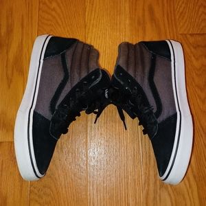 Vans high tops black and gray youth size 7